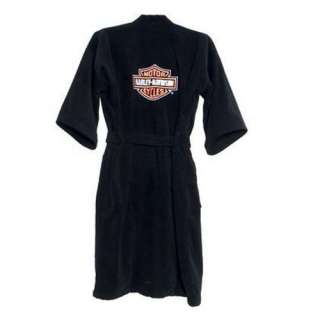  Harley Davidson® Mens or Womens Bath Robe. Black, 100% 