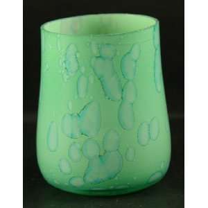  Green Colored Watercolor Votive Candle Holder Vase Pretty 