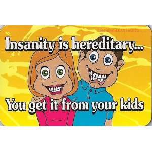 Insanity is hereditary, you get it from your kids   Magnet 