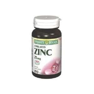  Natures Bounty Zinc Tablets Chelated 25mg 100 Health 