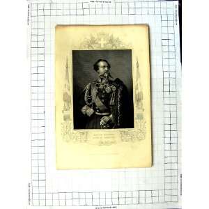  Pound Engraving Portrait Victor Emanuel King Sardinia 