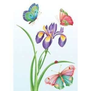 Butterflies & Iris Garden Flag: Patio, Lawn & Garden