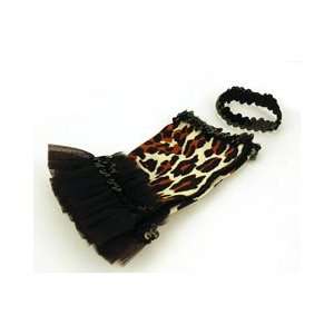  Red Carpet Leopard Print Dog Tutu with Sequin banded 