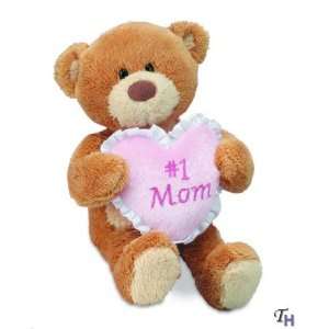  Mom I Love You Teddy Bear with Pink Heart Message Pillow 7 