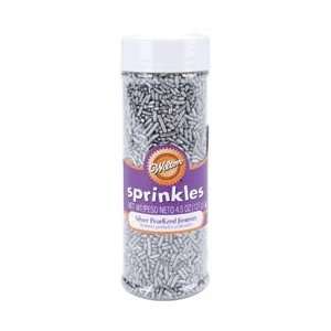 Wilton Sprinkles 4.5 Ounces Silver Pearlized Jimmies; 4 Items/Order 