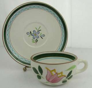 Vintage Stangl Country Garden Terra Rose Cup Saucer  