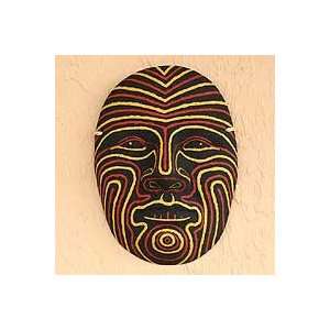  NOVICA Ceramic mask, Lineal Features
