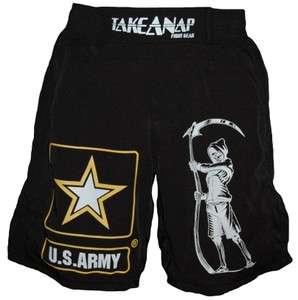 Take A Nap Fight Gear Black US ARMY MMA/Grappling Short  
