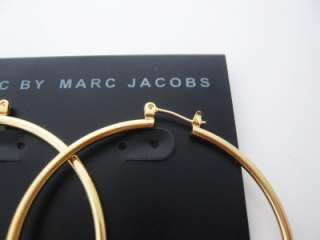 Auth Marc By Marc Jacobs Padlock Key Disc Loop Earrings RARE  