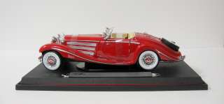 1936 Mercedes Benz 500k Diecast Model Car   Maisto   1:18 Scale   Red 