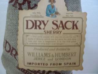 DRY SACK SHERRY WILLIAMS & HUMBERT DISCONTINUED BOTTLE  