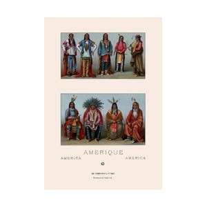  Native Americans of Mississippi and Colorado 12x18 Giclee 