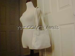 New Coach SOHO BUCKLE BAG~1997 CLASSIC US Made Shoulder Tote~WHITE 