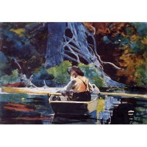   Painting The Adirondack Guide Winslow Homer Hand Painted Art Home