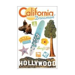  Paper House 3 D Sticker California; 3 Items/Order: Arts 
