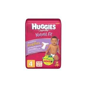  Huggies Supreme Natural Fit Diapers Step 4   30 / Pack, 4 