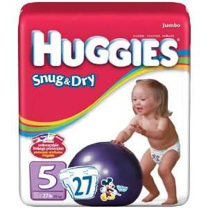 Huggies Diapers Snug & Dry Jumbo Pack Size 5   4 Pack