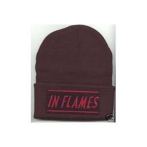  IN FLAMES Beanie HAT SKI CAP Black NEW: Home & Kitchen