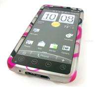 PINK DOTS HARD COVER SKIN CASE FOR HTC EVO 4G SPRINT  