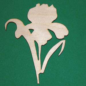 IRIS FLOWERS Unfinished Wood Shapes Cut Outs IF789  