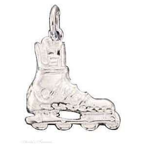  Sterling Silver Rollerblade Inline Skate Charm: Jewelry