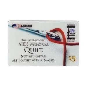  Collectible Phone Card $5. The International AIDS Memorial 