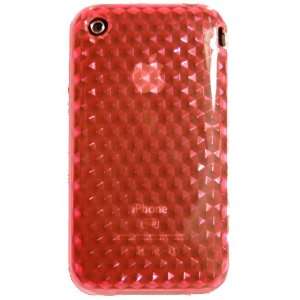  KingCase iPhone 3G & 3GS Gel Skin Diamonds Case (Hot Pink 