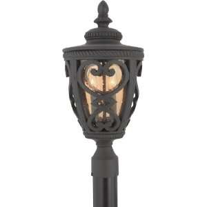  FQ9010MK01 French Quarter 2 Light Outdoor Post Lantern, Marcado Black