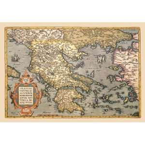 Map of Greece 20x30 poster