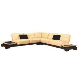   Italian Leather Carlo 3 Pieces Sectional Mandarin Living Rooms: Home