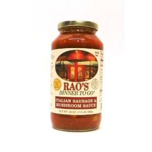 Raos Italian Sausage & Mushroom Sauce 24 oz  Grocery 