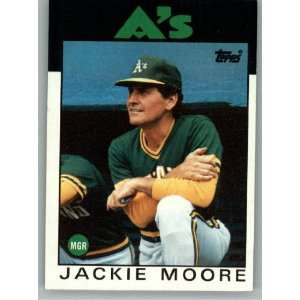  1986 Topps #591 Jackie Moore   Oakland Athletics (Manager 