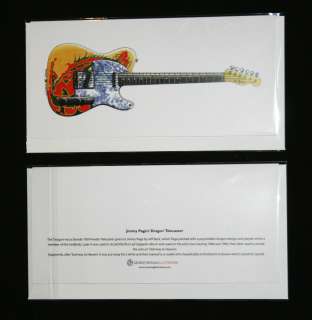 Jimmy Pages Fender Telecaster Dragon guitar Greeting Card, DL size 