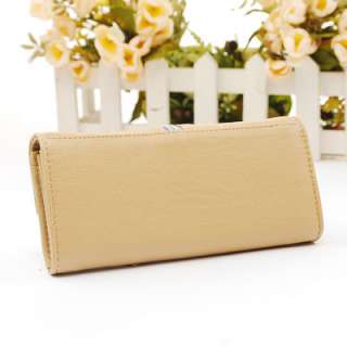new long lady zip clutch Wallet PU Purse with button  