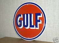 Gulf Metal 12 x 12 Circle Sign  