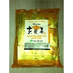 Maeda en Brown Rice Green Tea with Matcha 100 Tea Bags:  