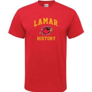  Lamar Cardinals Red History Arch T Shirt: Sports 