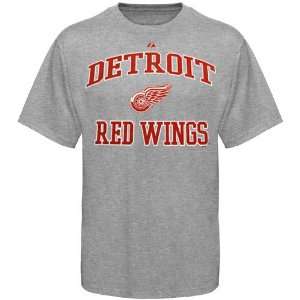  Majestic Detroit Red Wings Ash Heart & Soul II T shirt 