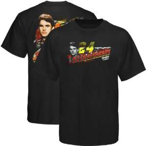  #24 Jeff Gordon Black Chassis T shirt (Medium) Sports 