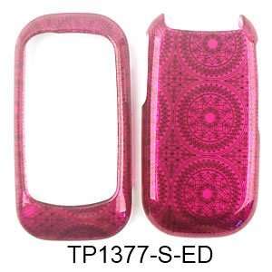 CELL PHONE CASE COVER FOR KYOCERA LUNO S2100 TRANS HOT PINK CIRCULAR 