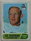 1968 TOPPS #53 LES JOSEPHSON LOS ANGELES RAMS EXCELLENT