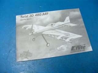 flite Twist 3D 480 ARF Electric R/C RC Airplane DAMAGED KIT EFL3005 