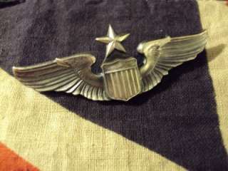 RARE WWII Josten sterling Senior Pilot wings  