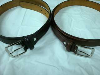   Brown + 1 black Genuine Leather Dress Belt Mens SIZE 42 44 XL  