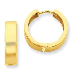  14k Gold Hinged Hoop Earrings Jewelry