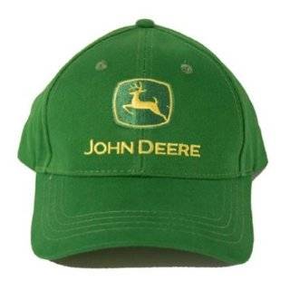 JOHN DEERE GREEN YELLOW TRUCKER HAT CAP MESH FARM ADJ:  