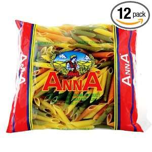 Anna Tricolor Penne Rig., 1 Pound Bags Grocery & Gourmet Food