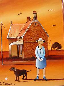 GEORGE KENDALL   LOVELY COLOURS    A COUNTRY GIRL    OIL ON BOARD 