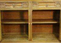 Vintage English Oak Court Cupboard Buffet Sideboard  