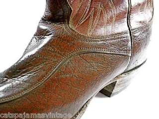Vintage Mens Custom Made Cowboy Boots Heavy Zipper Size 12EE  